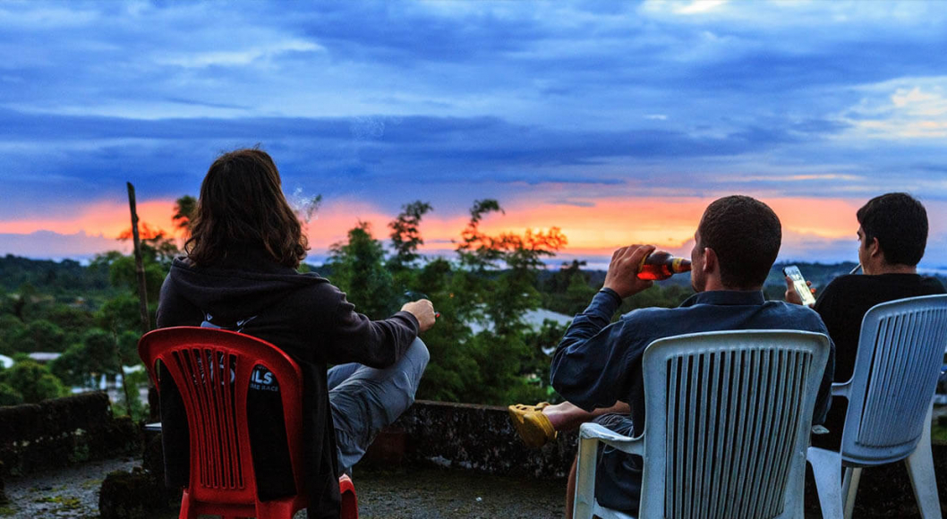 Abendstimmung am Tena, Ecuador